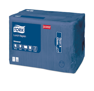 Tork Lunch lautasliina tummansininen 32,5cm 1-krs 1/4-taitto 500kpl