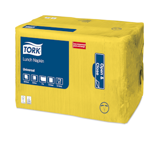 Tork Lunch lautasliina keltainen 32,5cm 1-krs 1/4-taitto 500kpl