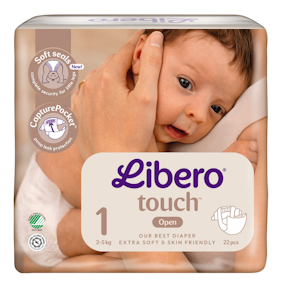 Libero Touch teippivaippa 22kpl 2-5kg koko 1