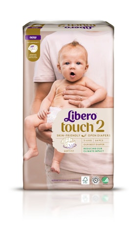 Libero Touch teippivaippa 64kpl 3-6kg koko 2