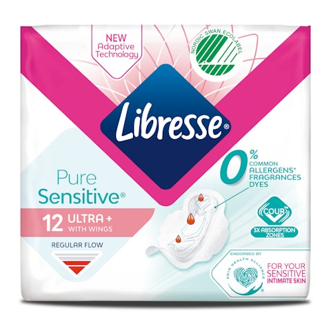 Libresse side 12kpl Ultra Norm Pure Sensitive with wings