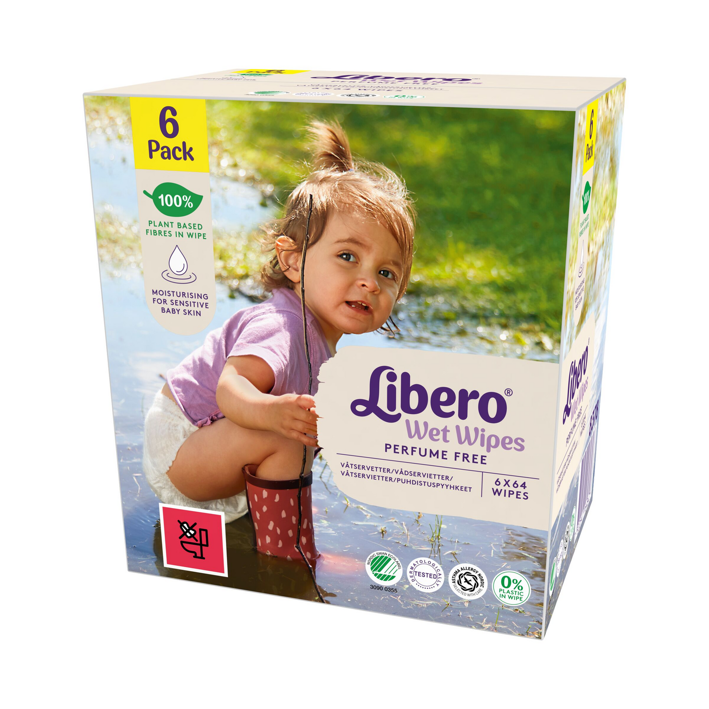 Libero puhdistuspyyhe 384kpl 6-pack