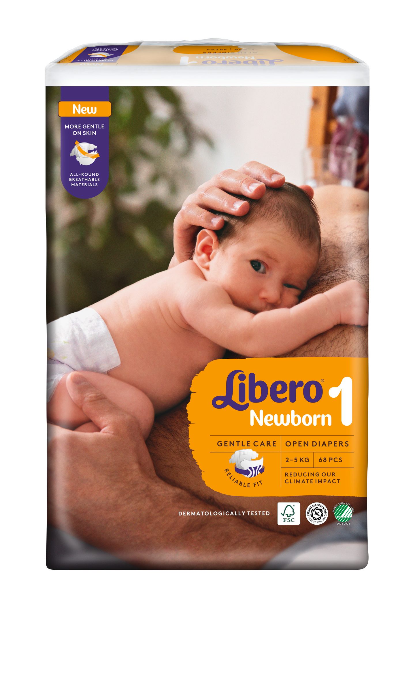 Libero Newborn teippivaippa 68kpl 2-5kg koko 1