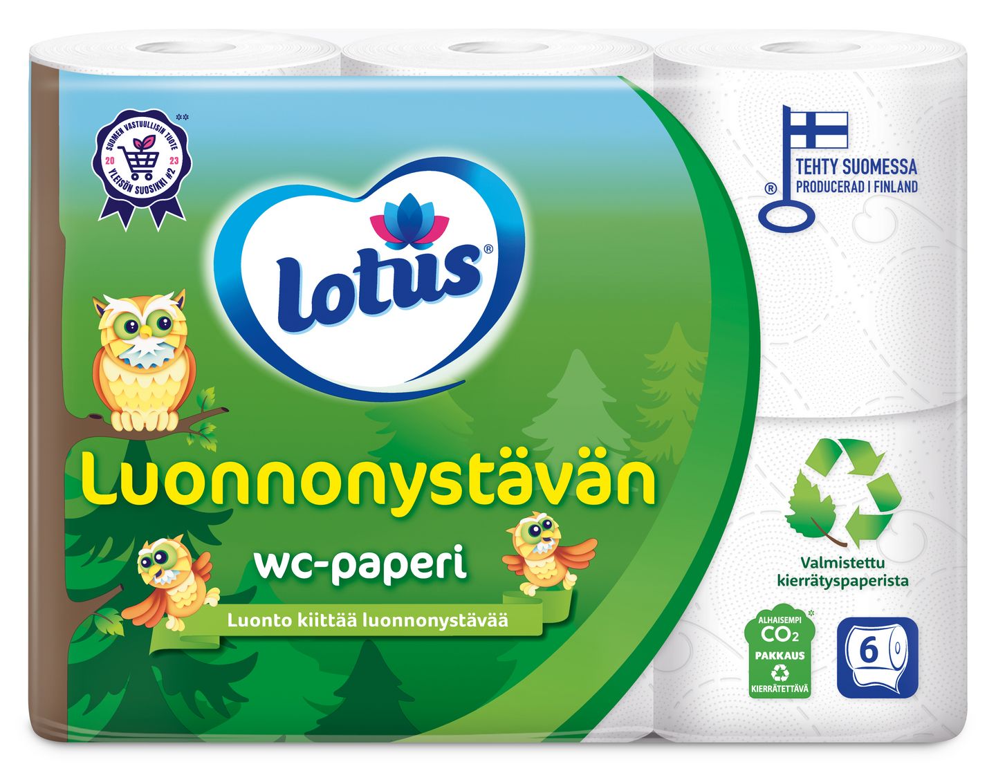 Lotus Luonnonystävän wc-paperi 6rl mlava 125kpl