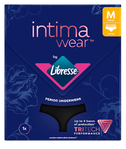 Libresse Intimawear Hipster kuukautisalushousut musta M 1kpl