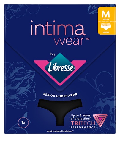 Libresse Intimawear Hipster kuukautisalushousut musta M 1kpl