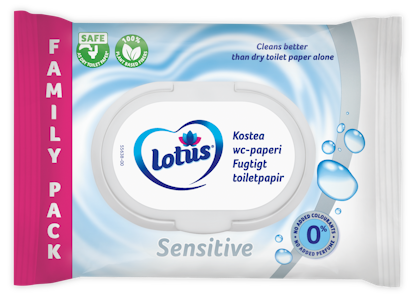 Lotus kostea wc-paperi Sensitive 80kpl