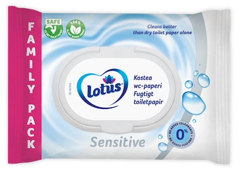 Lotus kostea wc-paperi Sensitive 80kpl