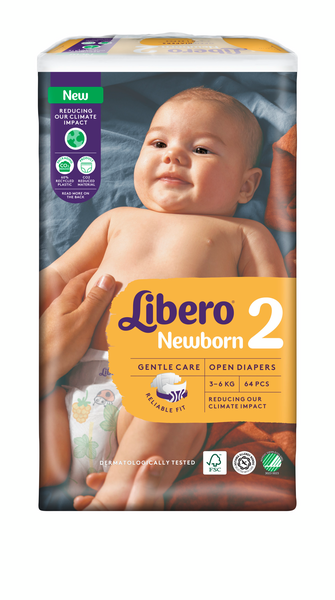 Libero Newborn teippivaippa S2 64kpl 3-6kg