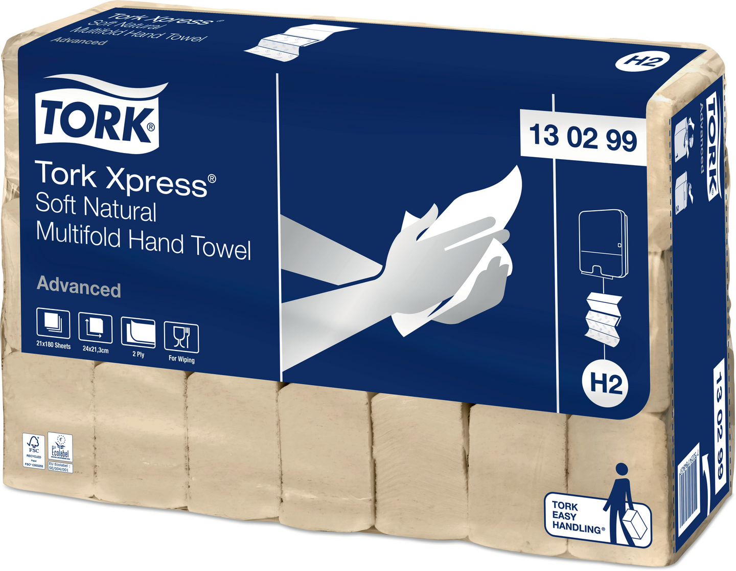 Tork Xpress soft natural multifold käsipyyhe 21x180 arkkia H2