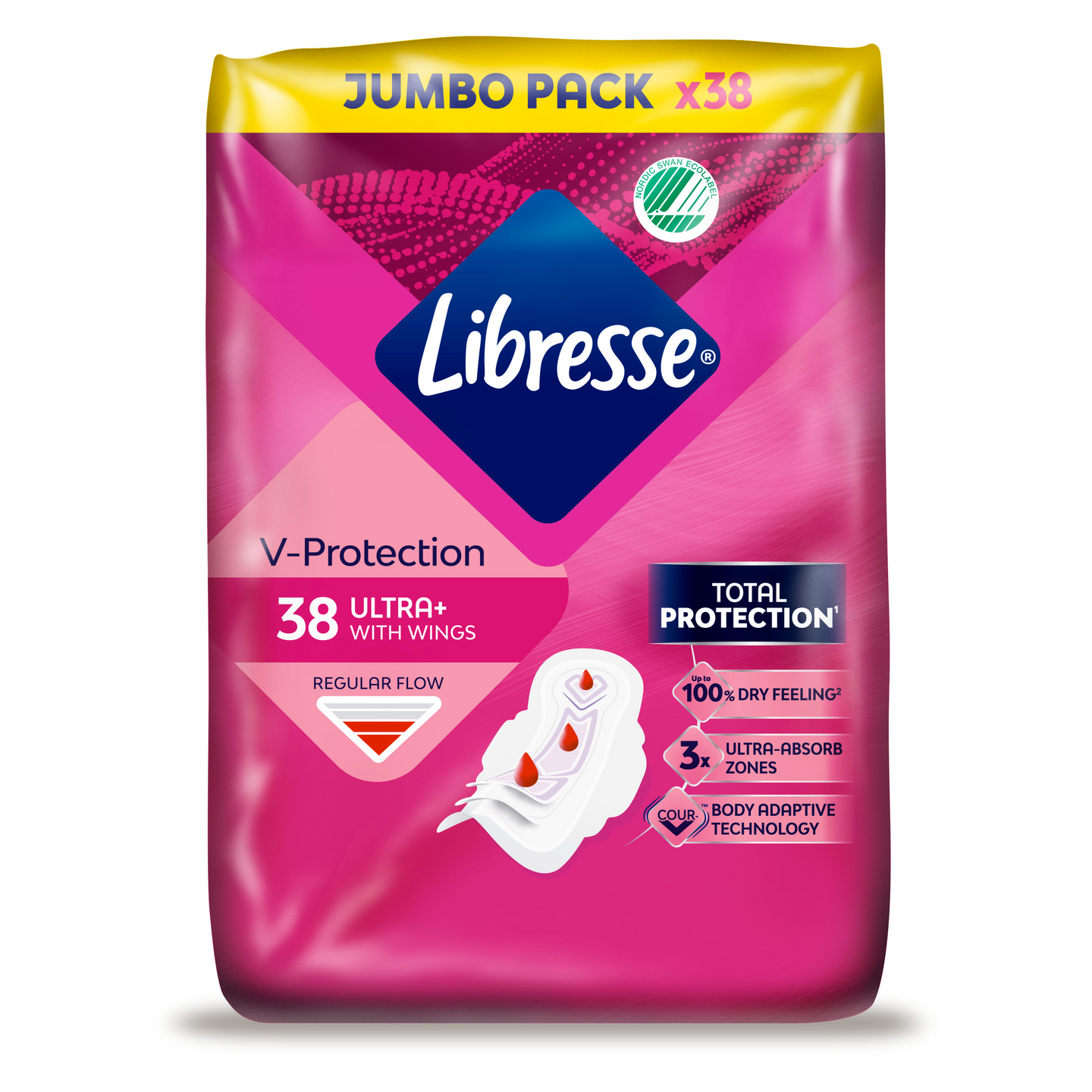 Libresse side Ultra Normal Wing 38kpl Jumbo-pakkaus