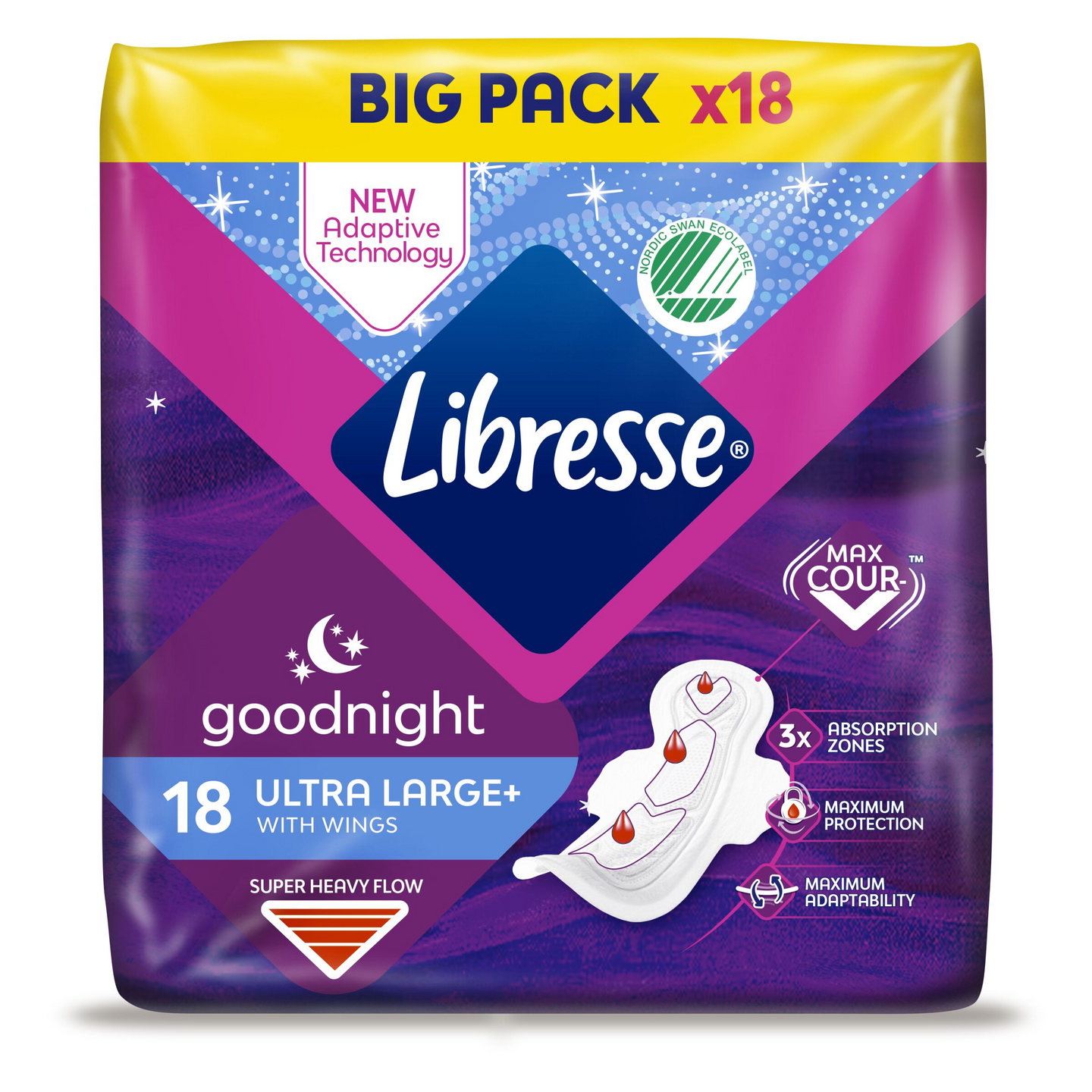 Libresse side Ultra Night Wing 18kpl Big pack