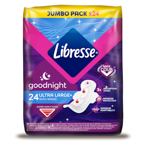 Libresse Ultra Night Large+ siivellinen yöside 24kpl Jumbo-pack