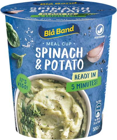 Blå Band Meal Cup Spinach & Potato perunasose-pinaatti-ateria 50g