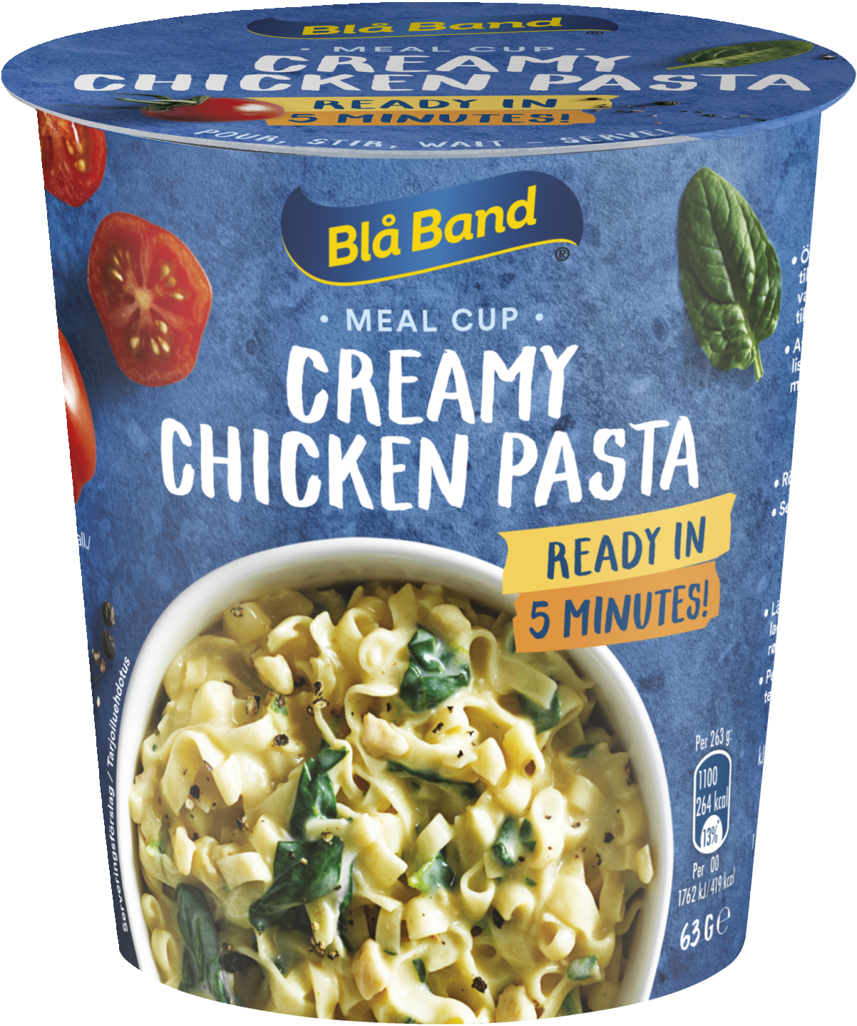 Blå Band Meal Cup Pasta Creamy Chicken kermainen kanapasta-ateria 63g —  HoReCa-tukku Kespro