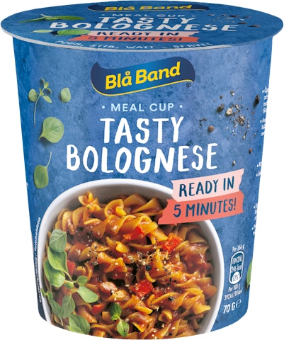 Blå Band Meal Cup Tasty Bolognese pasta-ateria 70g