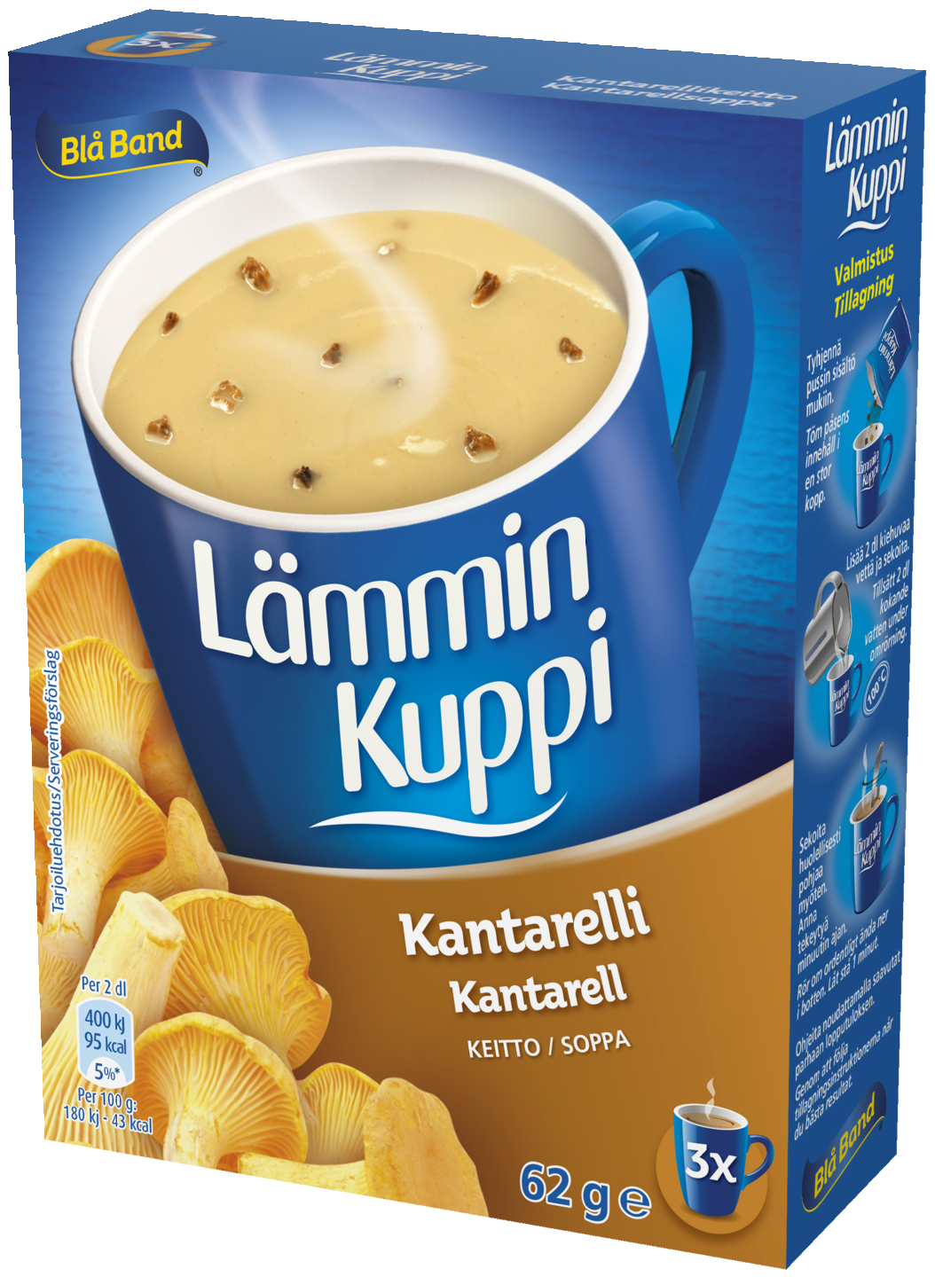 Blå Band Lämmin Kuppi Kantarellikeitto 3x20g