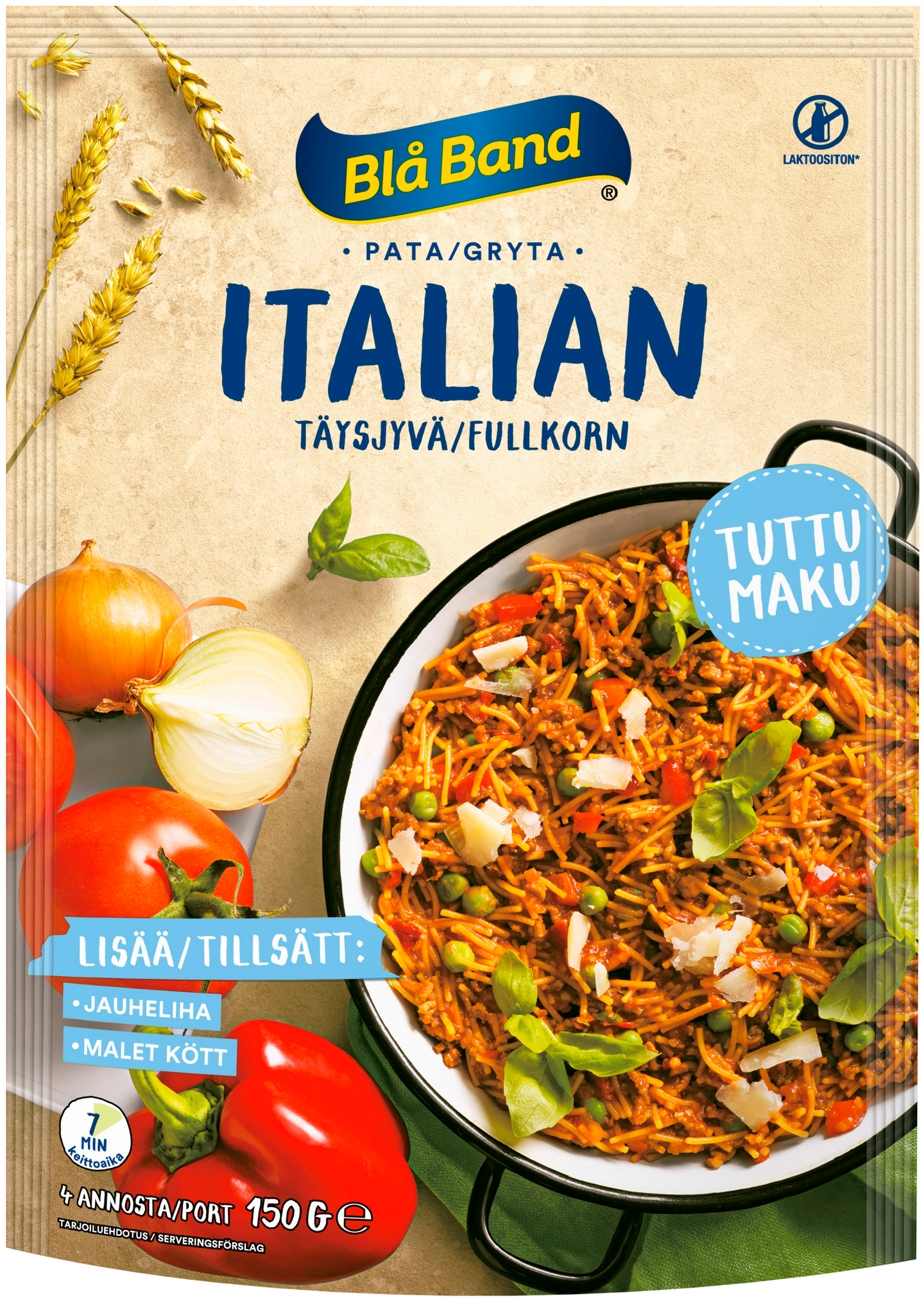 Blå Band täysjyvä Italian pata 150g | K-Ruoka Verkkokauppa