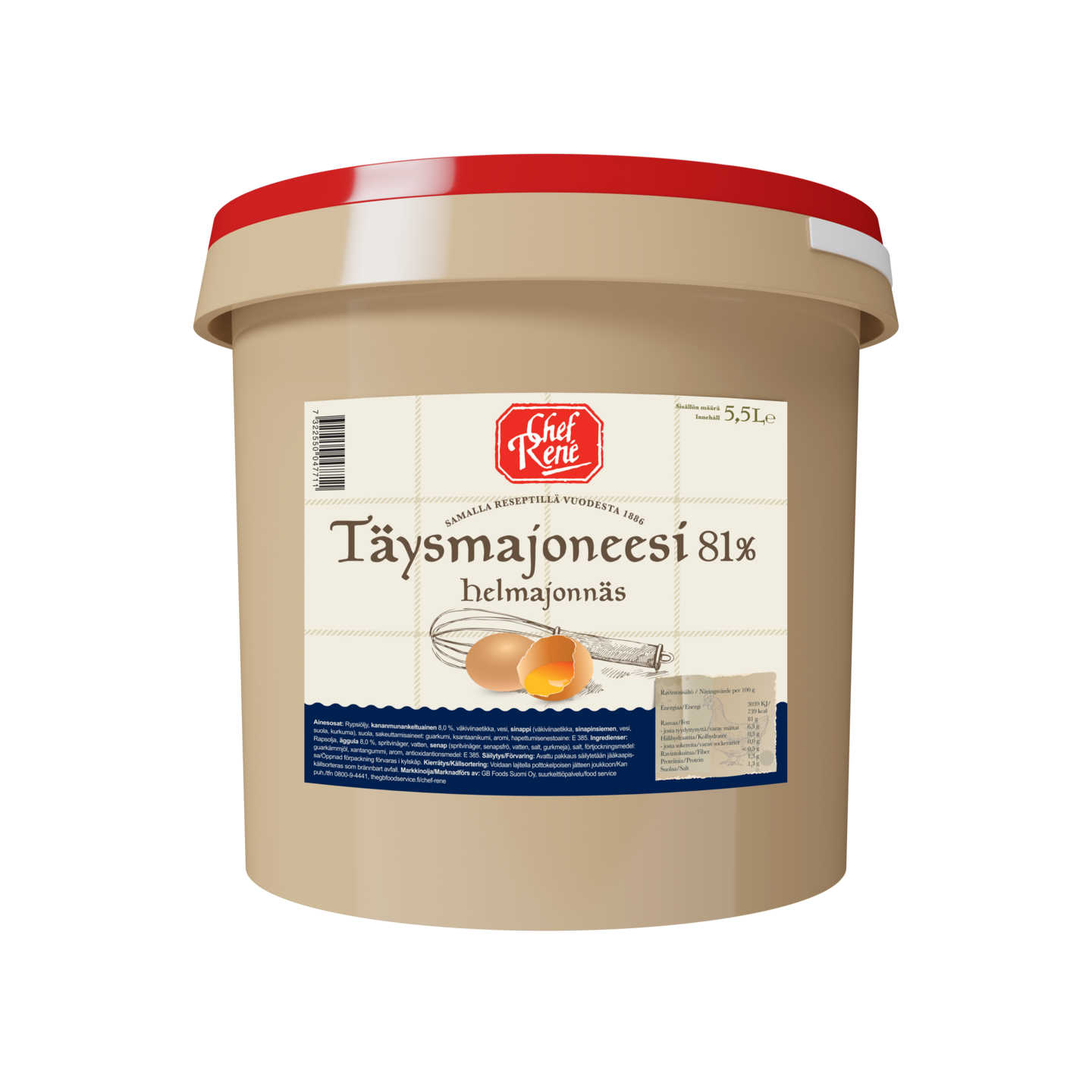 Chef René Täysmajoneesi 81% 5,5l