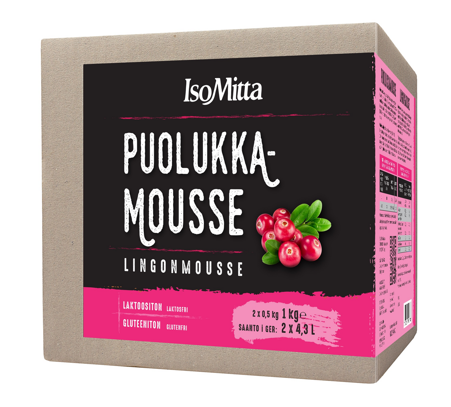 IsoMitta Puolukkamousse-ainekset 2x500g