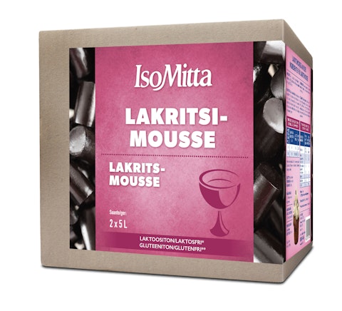 IsoMitta Lakritsimousse gluteeniton laktoositon 2x500g