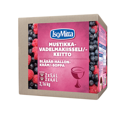 IsoMitta Mustikka-vadelmakiisseli/-keitto 2x1080g