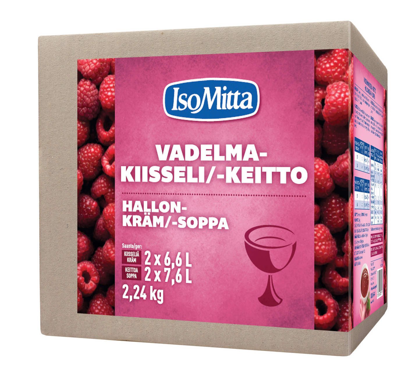 IsoMitta Vadelmakiisseli/-keitto 2x1120g