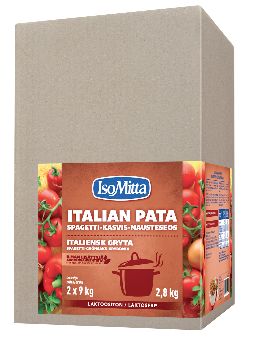 IsoMitta Italian pata spagetti-kasvis-mausteseos 2,8kg — HoReCa-tukku Kespro