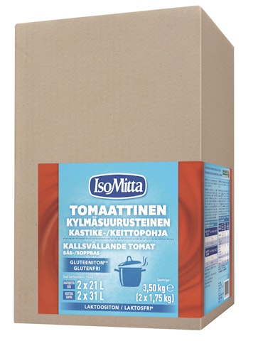 IsoMitta Kylmäsuurusteinen Tomaatti kastike-/keittopohja 2x1,75kg