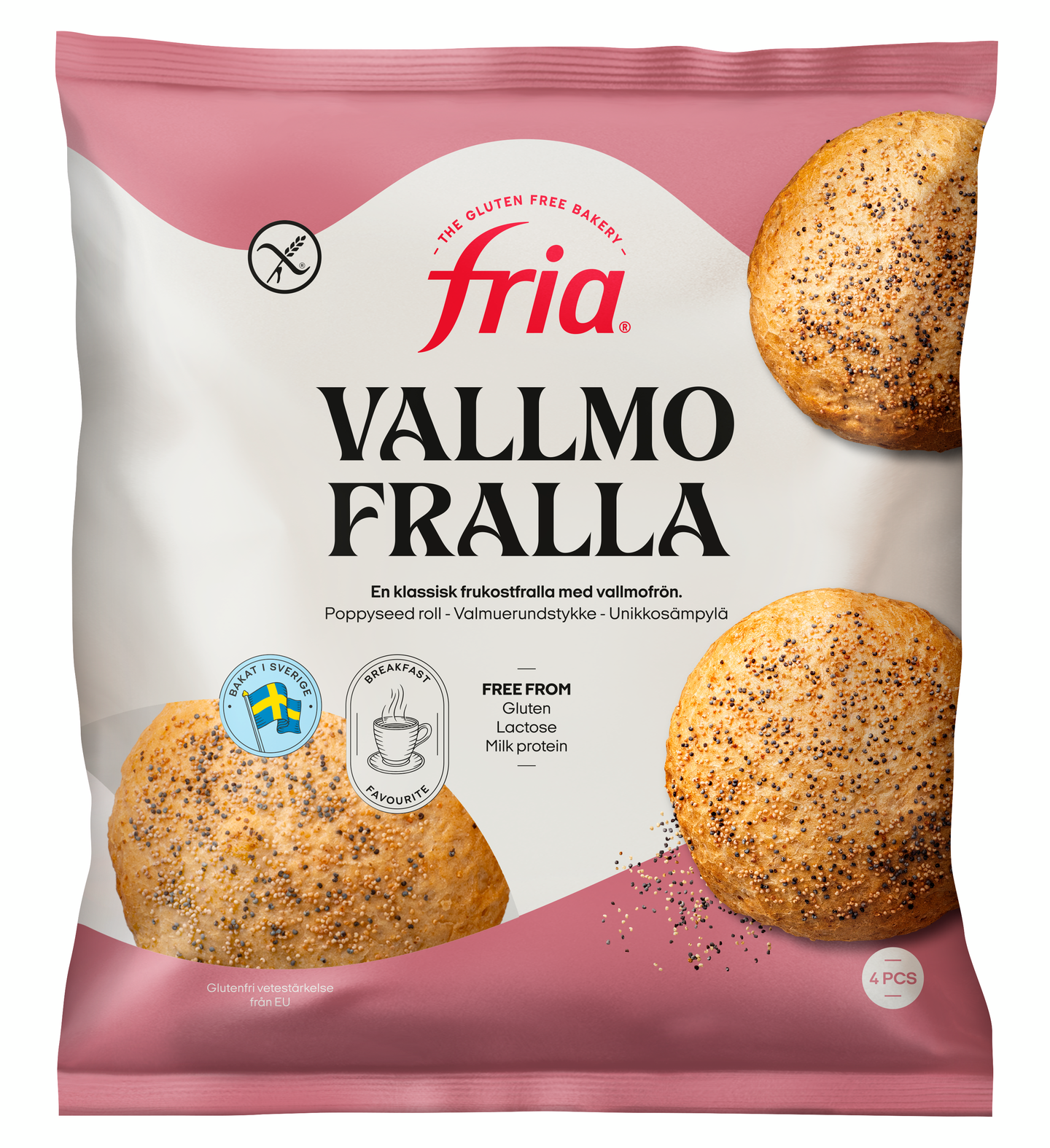 Fria unikkosämpylä 4kpl/280g gluteeniton pakaste