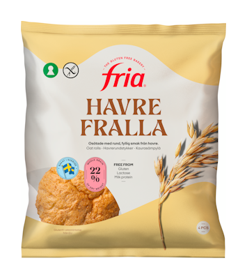 Fria gluteeniton kaurasämpylä 4kpl/280g pakaste