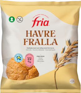 Fria gluteeniton kaurasämpylä 4kpl/280g pakaste