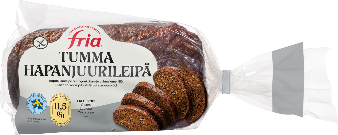 Fria tumma hapanjuurileipä 500g gluteeniton