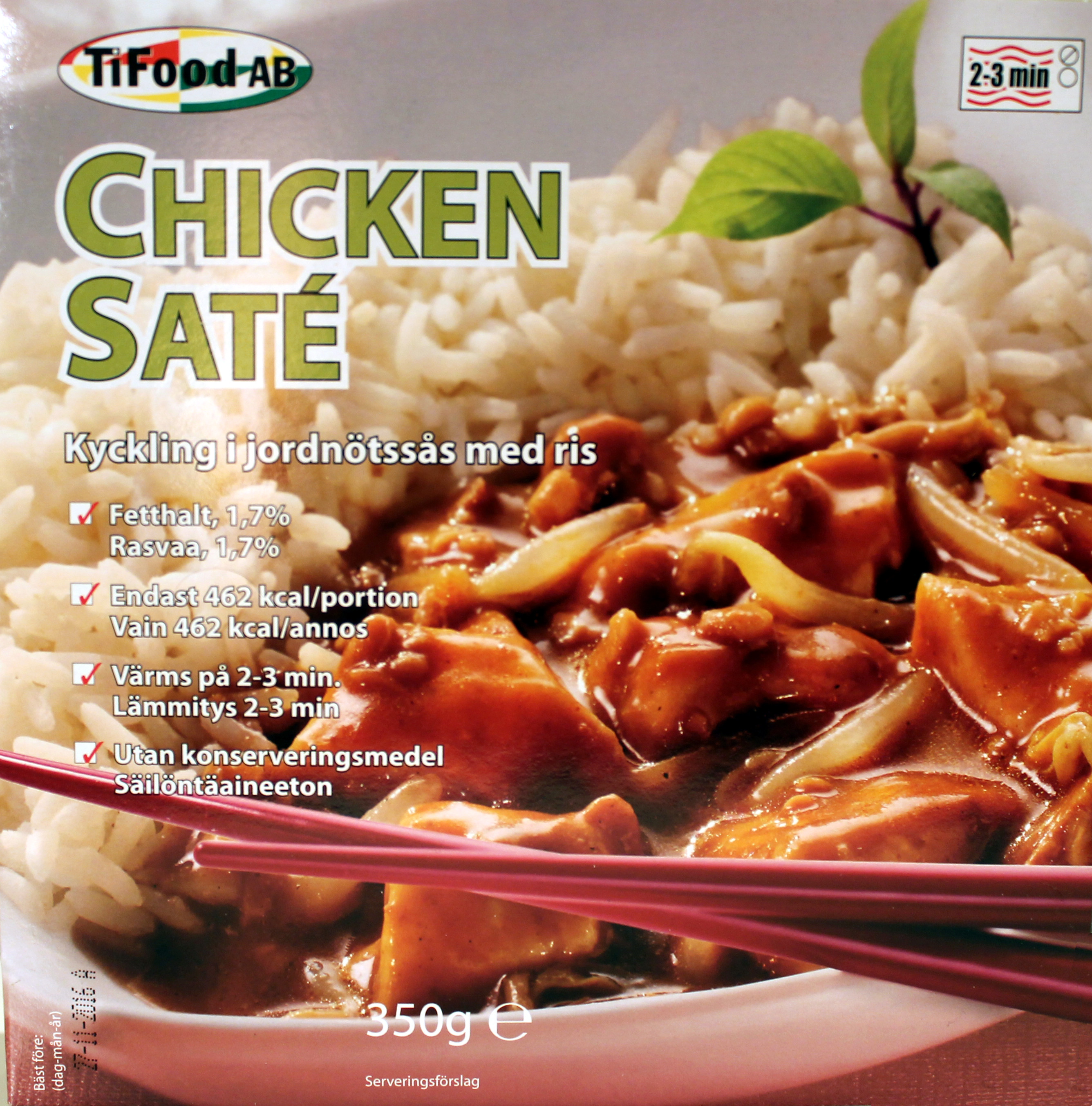 Tifood 375g Chicken Thai Sate