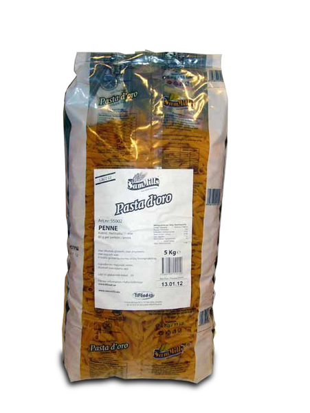 SamMills Pasta D'oro 5kg penne, luontaisesti gluteeniton pasta