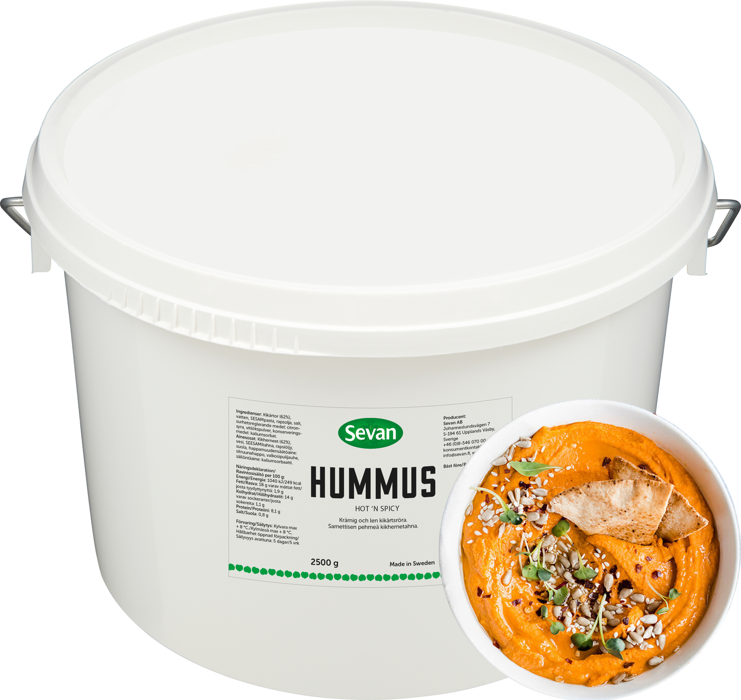 Sevan Hummus Hot & Spicy 2,5kg