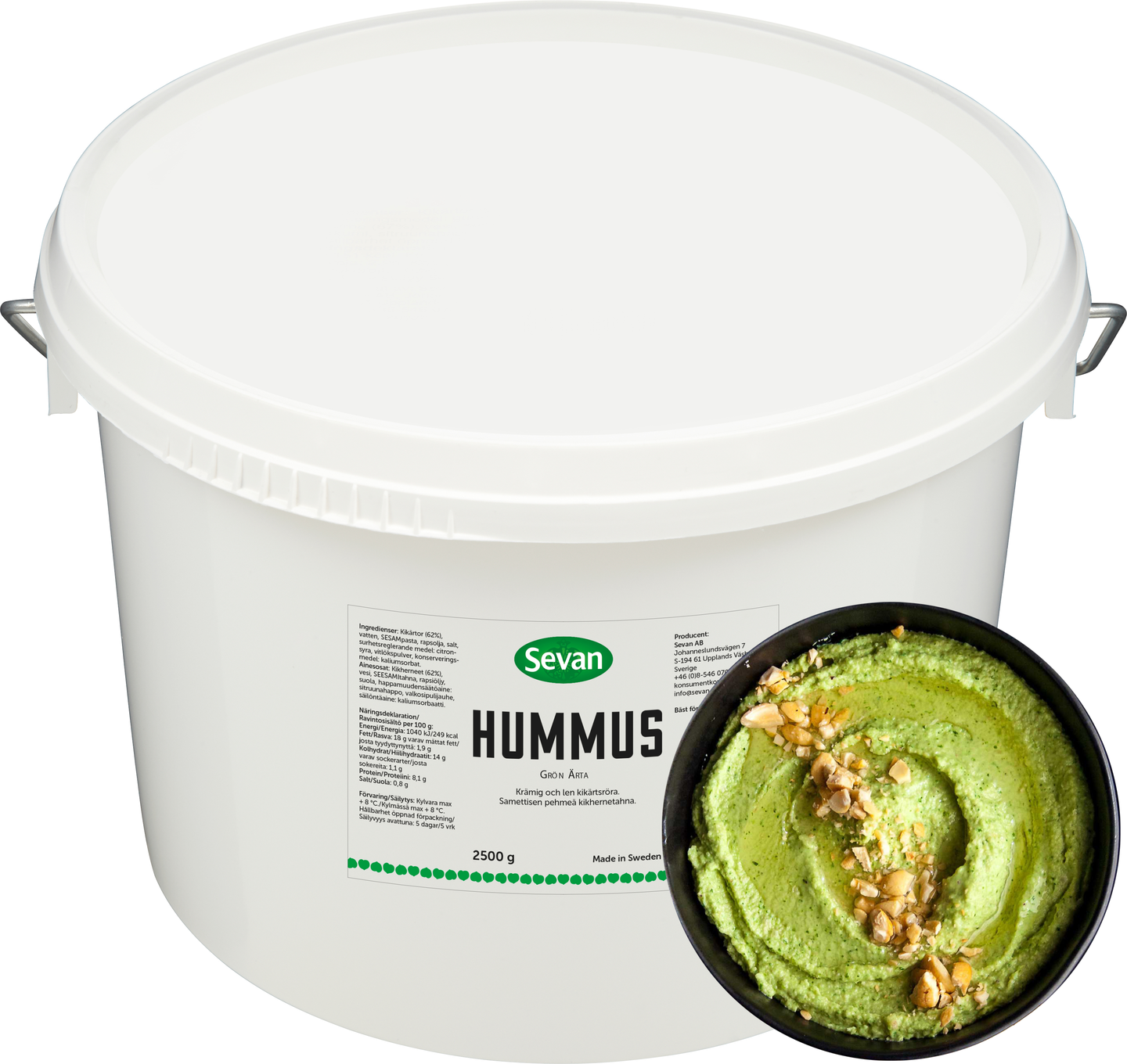 Sevan Hummus Vihreä Herne 2,5kg