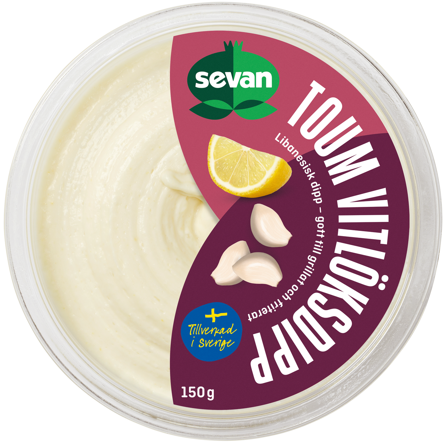 Sevan toum valkosipulidippi 150g