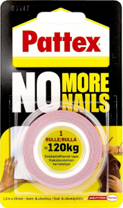 Pattex kaksipuoleinen tarrateippi 1,5m