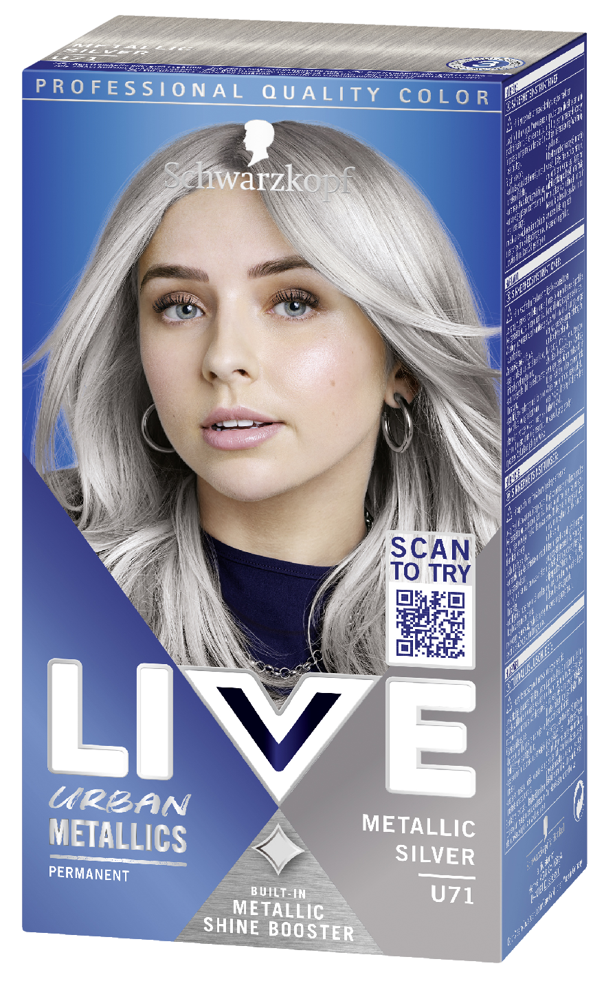 Schwarzkopf Live U71 Metallic Silver hiusväri