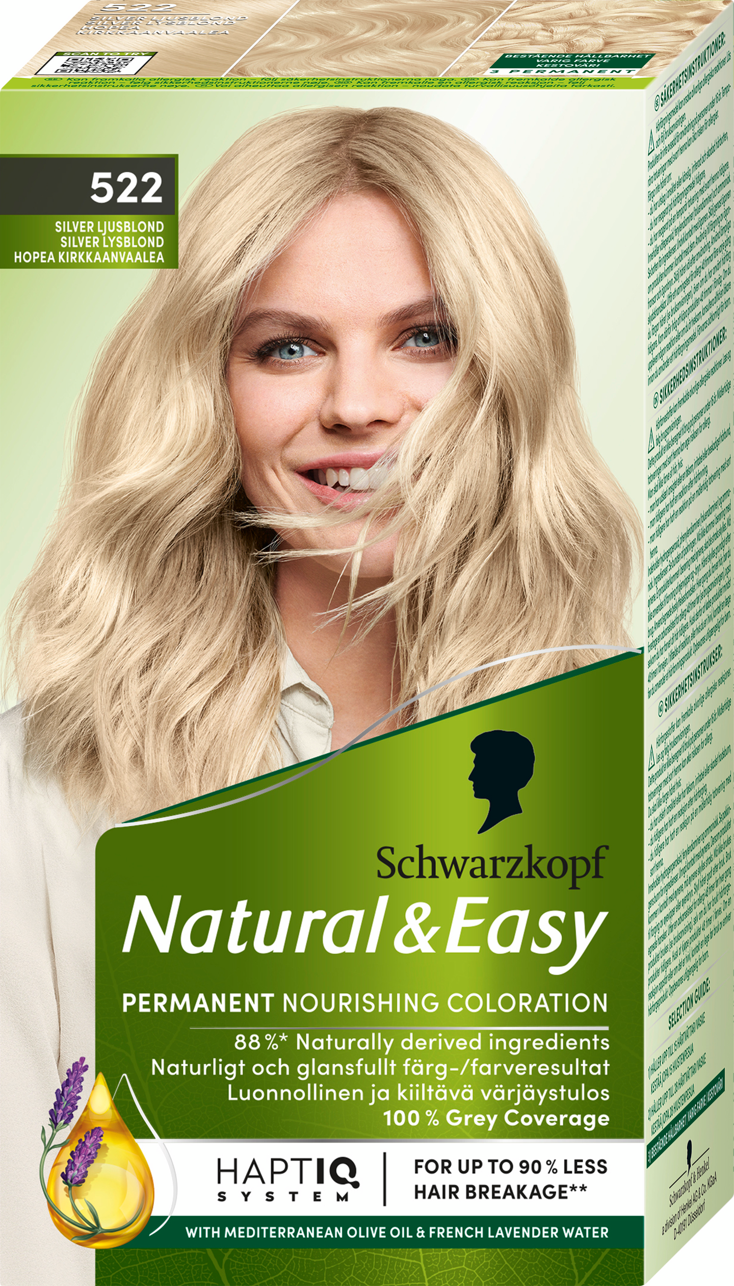 Schwarzkopf Natural & Easy hiusväri 522 Hopea Kirkkaanvaalea