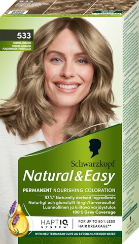 Schwarzkopf Natural & Easy hiusväri 533 Pohjoismainen Tuhkanvaalea