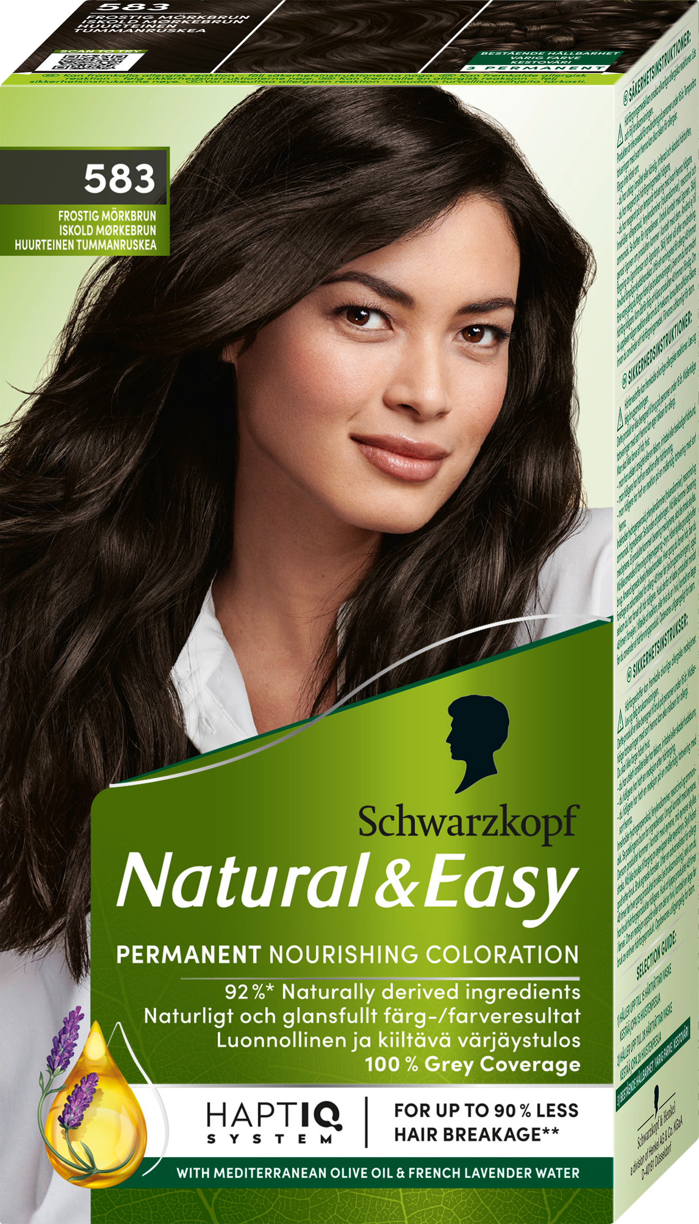 Schwarzkopf Natural & Easy hiusväri 583 Huurteinen Tummanruskea