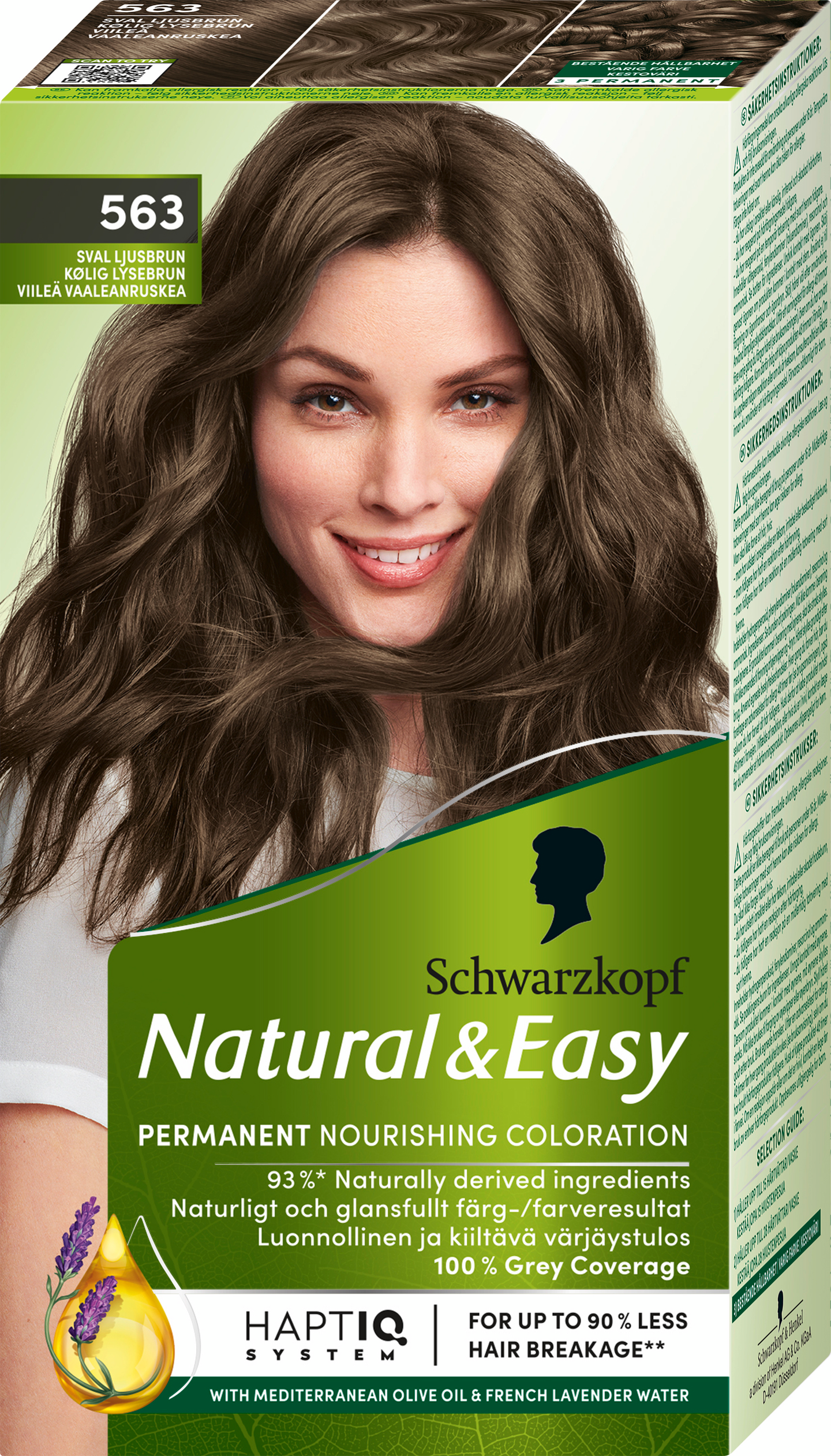 Schwarzkopf Natural & Easy hiusväri 563 Viileä Vaaleanruskea