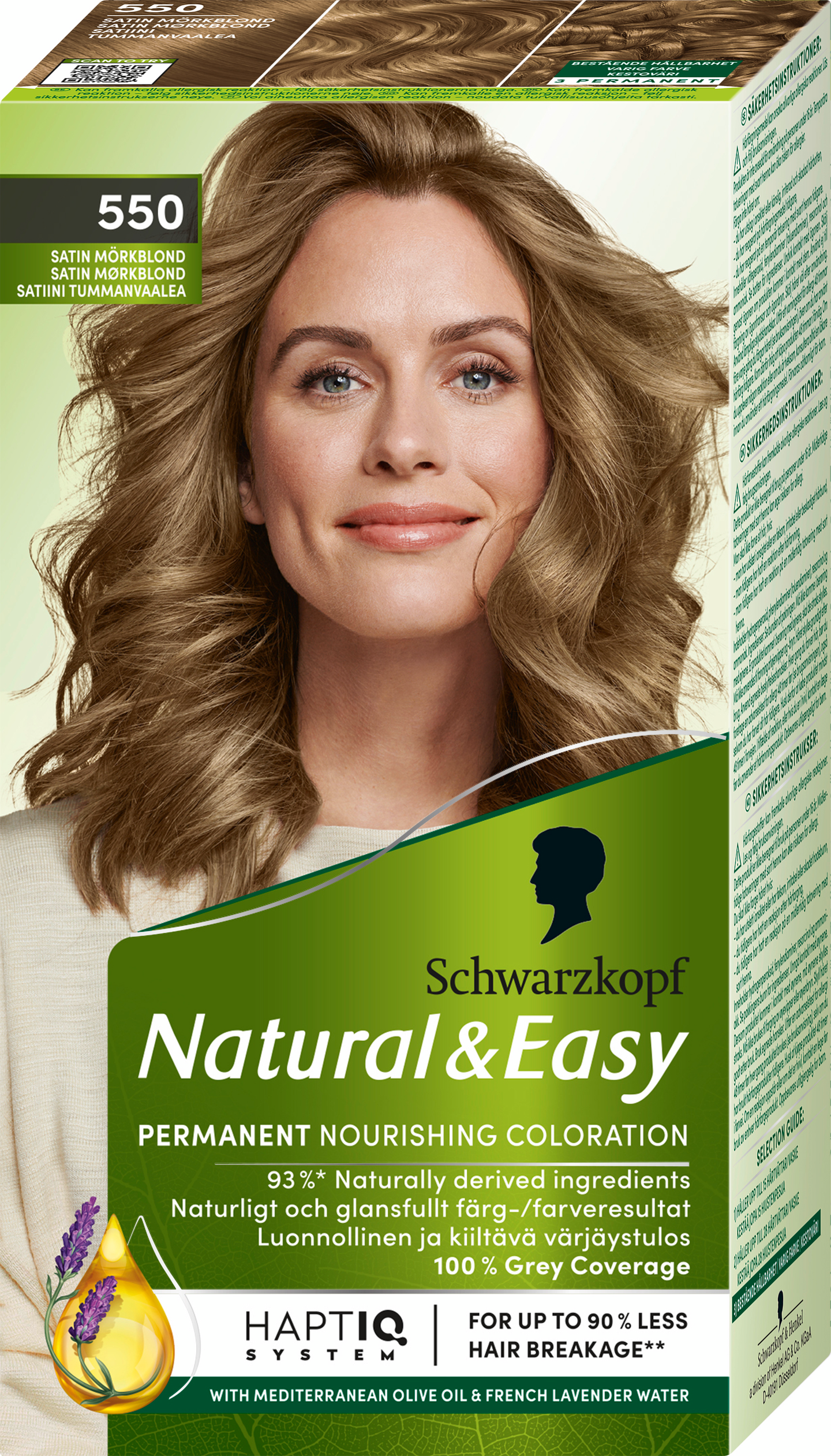 Schwarzkopf Natural & Easy hiusväri 550 Satiini Tummanvaalea