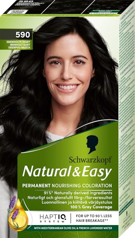 Schwarzkopf Natural & Easy hiusväri 590 Ebenpuu Musta