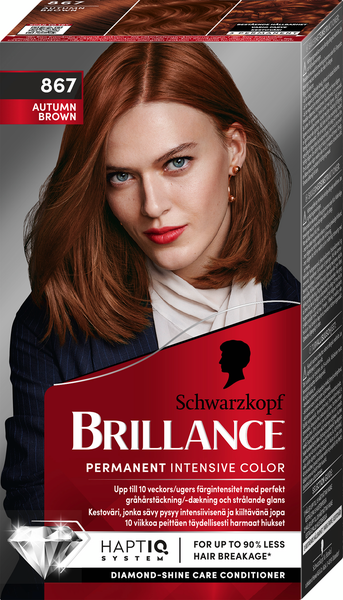 Schwarzkopf Brillance hiusväri  867 Autumn Brown