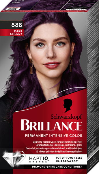 Schwarzkopf Brillance hiusväri 888 Dark Cherry -kestoväri