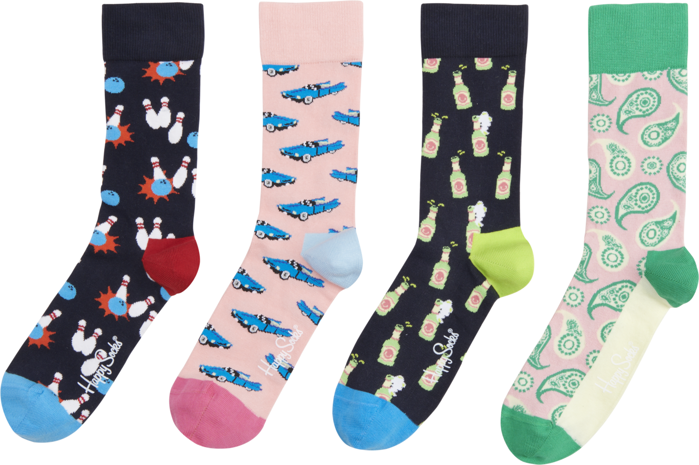 Happy Socks Go Bowling 4pr sukkia lahjalaatikossa