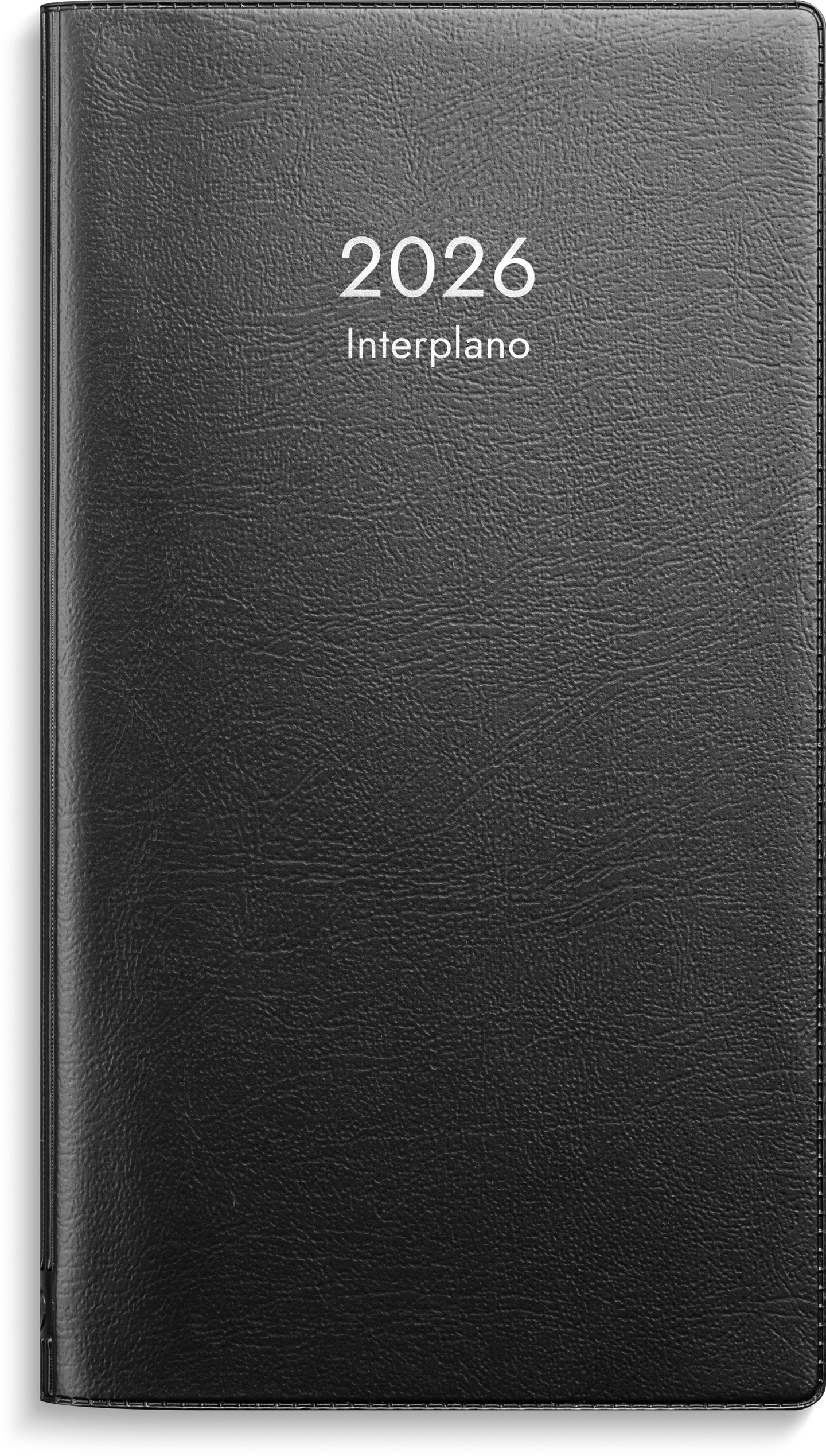 Burde kalenteri 2026 Interplano musta muovikansi (kaksikielinen)